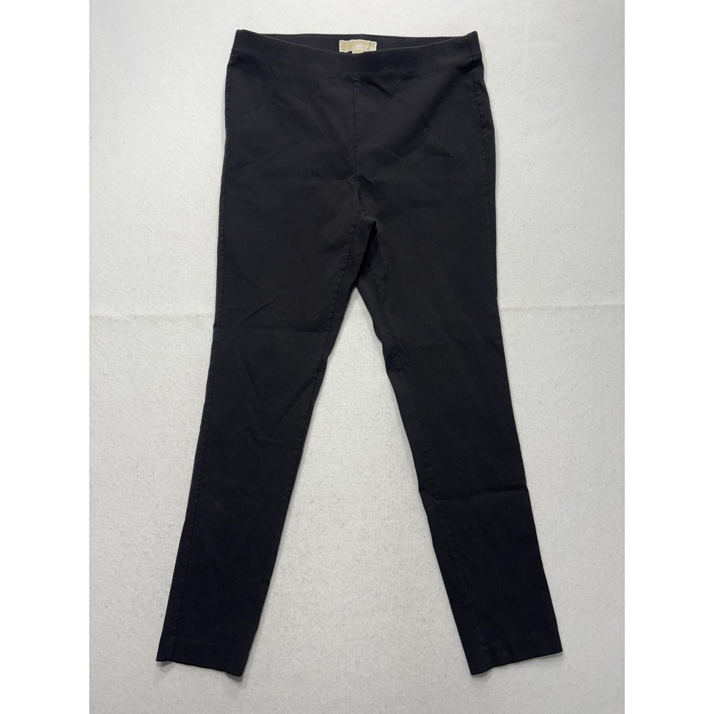 MICHAEL Michael Kors Leggings Womens Large Black Pull On Mid Rise Ankle Stretch